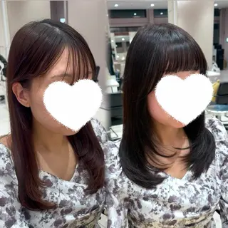 ミディアム カラー 内田 志乃のヘアスタイル