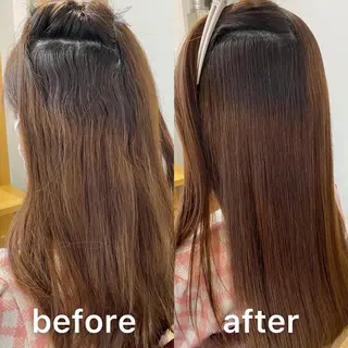 セミロング パーマ KIZU 髪質改善 オカルト怪談のヘアスタイル