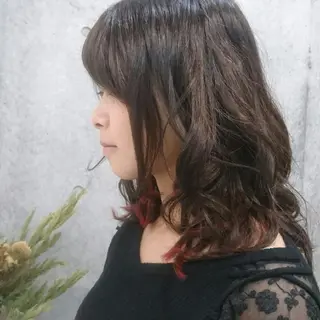 セミロング 🦋美髪／エクステ 🦋アベイクミのヘアスタイル