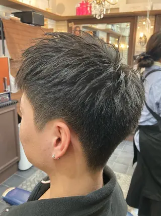 ショート メンズ ルピナス中田店長 山口大地のヘアスタイル