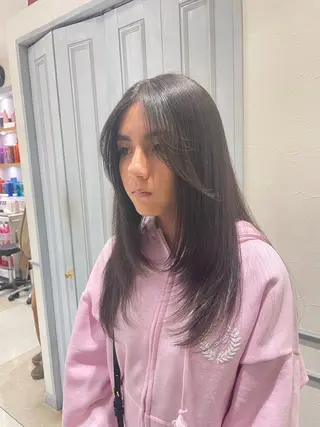 ロング 立川・くびれミディ 旬なデザインカラーのヘアスタイル