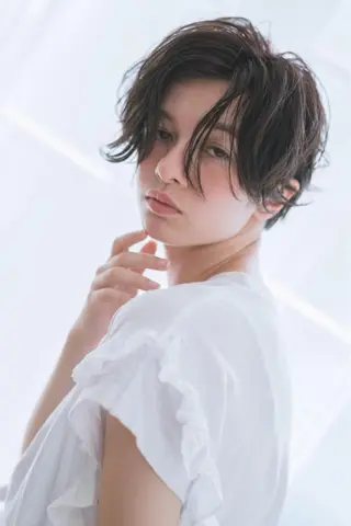 ショート カラー パーマ ヘアアレンジ 【ツヤ髪美容師】 ツダケイスケのヘアスタイル