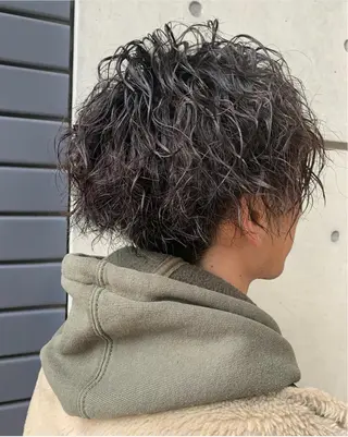 ショート パーマ メンズ メンズカット/パーマ 特化motooのヘアスタイル