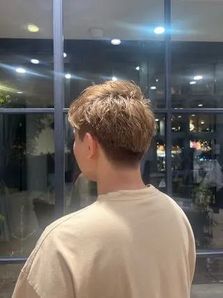 メンズ ボブレイヤー/ ブリーチ/miyuuのヘアスタイル