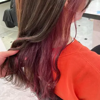 ロング カラー EMIL/上野駅近 /ブリーチ縮毛矯正のヘアスタイル