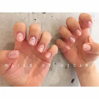 ショート カラー ネイル マツエク・マツパ illum hicariのネイルデザイン