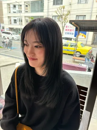 ロング カラー AIRFLOW所属・韓国ヘア ユイカのヘアスタイル