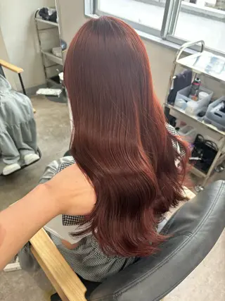 ロング ブリーチなし暖色 💗AKARI💗のヘアスタイル