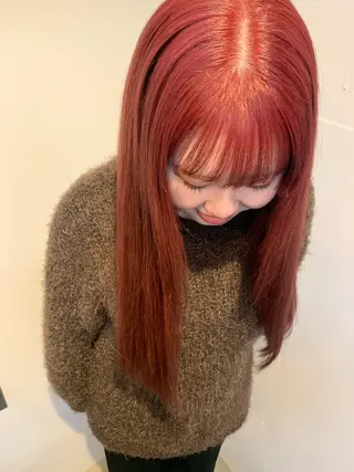 カラー ベージュ/ダブルカラ ー/新潟駅/青柳萌果のヘアスタイル