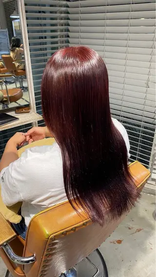 ロング 絶対綺麗な暖色カラー 🎯あります✨増渕✨のヘアスタイル