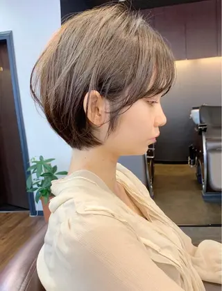 ショート カラー 縮毛矯正/ショート/ レイヤー/畑中正敏のヘアスタイル