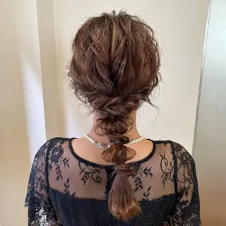 セミロング ヘアアレンジ サソウ ユリエ🥥のヘアスタイル