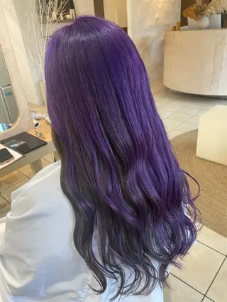 ロング カラー 吉川 うららのヘアスタイル