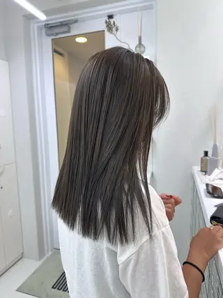 セミロング ハイトーンボブ Mizuki.のヘアスタイル