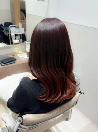 セミロング カラー SALOWIN京都河原町suite店所属・うる艶カラー／ 髪質改善／arisaのヘアスタイル