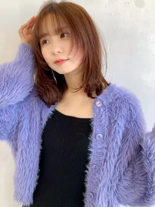 セミロング 藤間 帆乃夏（とうまほのかのヘアスタイル