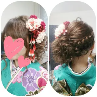 セミロング ヘアアレンジ vi viのヘアスタイル