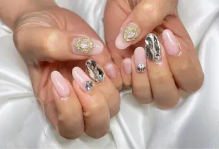 ネイル 23時まで❤︎韓国、 ワンホンネイルのネイルデザイン