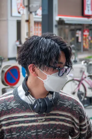 パーマ メンズ シャドウパーマ/ ルーズパーマ/メンズのヘアスタイル