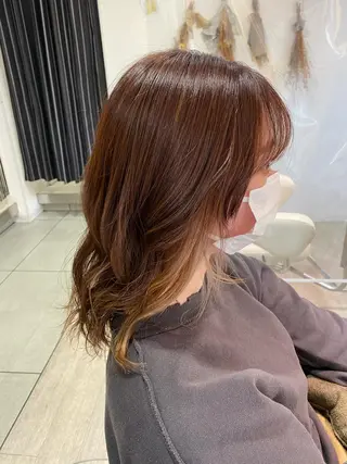 ミディアム カラー 柳澤 和也のヘアスタイル