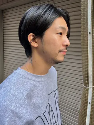 ミディアム メンズ BOW【ボウ】所属・メンズパーマ/本町/ 心斎橋/Takumiのヘアスタイル