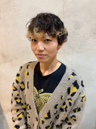 ショート パーマ デザインパーマ 藤田和樹のヘアスタイル