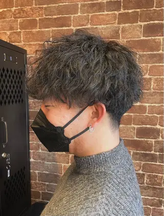 パーマ メンズ 韓国カット/透明感 Re.Labo岡本のヘアスタイル