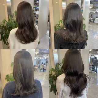 セミロング カラー ヤスザトアヤノ ／レイヤー／オリーブのヘアスタイル