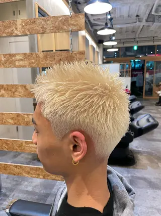 ショート カラー メンズ smilehair国分寺店所属・💈barber 中根 龍星のヘアスタイル