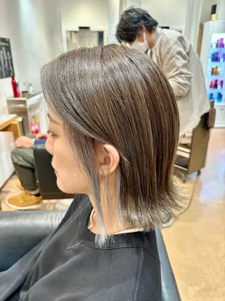 ショート カラー 秋山知穂🌸縮毛矯正 ショートお任せ🌸のヘアスタイル