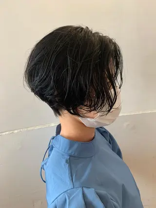 ショート コテ巻きパーマ/韓国 パーマ/佐野のヘアスタイル