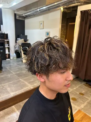 ショート メンズ CECIL hair なんば店所属・メンズパーマ 艶髪☆店長☆有馬のヘアスタイル