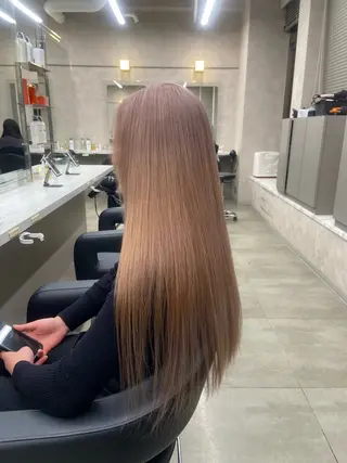 ロング カラー ヘアアレンジ flammeum所属・ハイトーン/ボブ /misakiのヘアスタイル