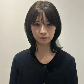 ミディアム カラー 田中 遥陽のヘアスタイル