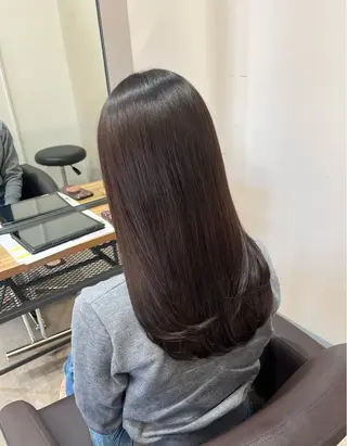 カラー 🎀韓国レイヤー/ 🫧暖色/暗髪カラーのヘアスタイル