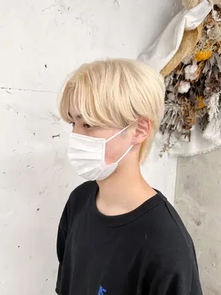 ショート カラー メンズ Noele hair atelier(ノエルヘアアトリエ)所属・北上ゆい/個性派/ ナチュラルアレンジのヘアスタイル