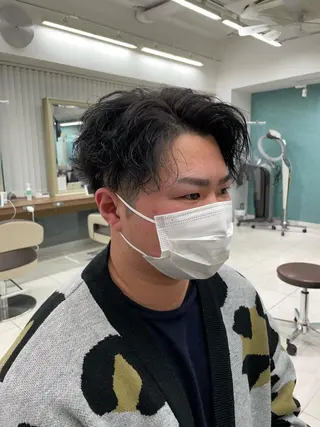 ショート カラー パーマ メンズ 【メンズ特化】 池田大成✂︎のヘアスタイル