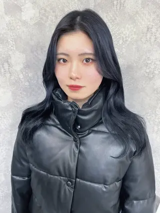 セミロング カラー ヘアアレンジ 韓国レイヤーカット/ 儚げカラーチナツのヘアスタイル