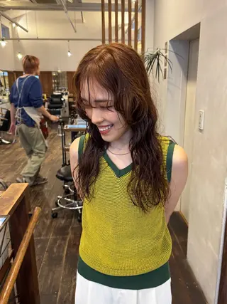 ロング カラー パーマ MOK大阪梅田店 Asahiのヘアスタイル