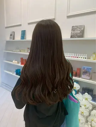 セミロング カラー ParveMix 楠本結菜のヘアスタイル