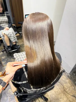 セミロング カラー 透明感カラー/パーマ 🌀アオノのヘアスタイル