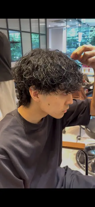 パーマ メンズ メンズパーマ特化 福岡正真のヘアスタイル