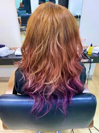 セミロング カラー ヘアアレンジ DISCOHAIRsanc（ルジャルダン町田）所属・烏山 達也のヘアスタイル