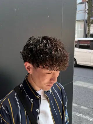 ショート パーマ メンズ 柏メンズカットパーマ NO.1タイチのヘアスタイル