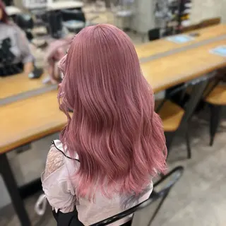 セミロング カラー ヘアアレンジ 🌷韓国淡色ブリーチ 特化／りの🪽のヘアスタイル