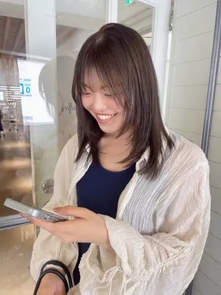 セミロング カラー ユイナ ★暖色/レイヤー★のヘアスタイル