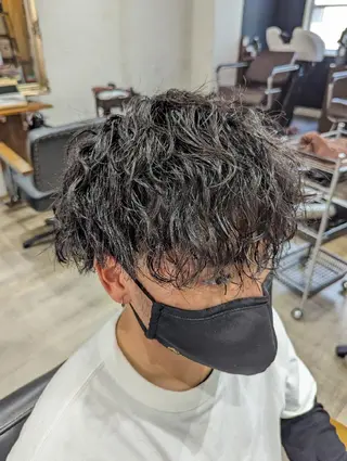 ミディアム パーマ bathair  所属・bathair 持田侑祐のヘアスタイル