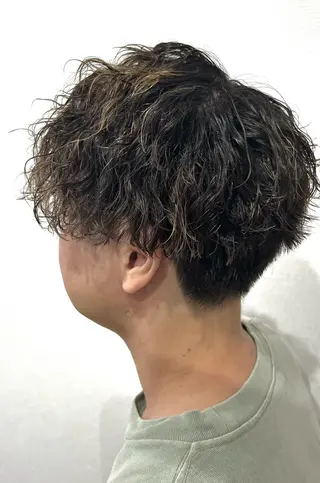 ショート メンズ 切っぱなし💇‍♀️ イヤリング🎨龍之介のヘアスタイル