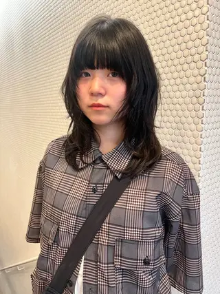 ミディアム レイヤー/暖色/ 髪質改善/永礼芳果のヘアスタイル