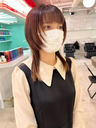 ミディアム 💥ウルフカット デザインあんな💥のヘアスタイル